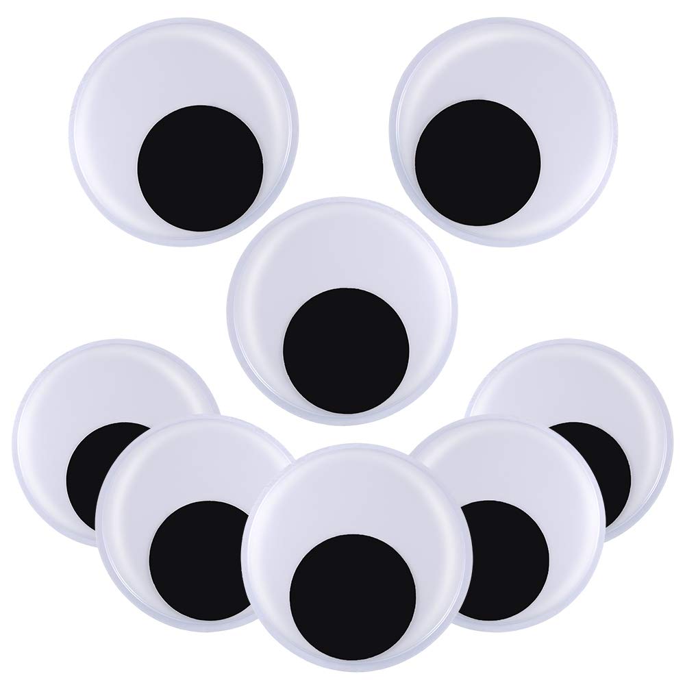 3 Inch 3 Inch Googly Wiggle Eyes Self Adhesive Back 6 Pack Large Black