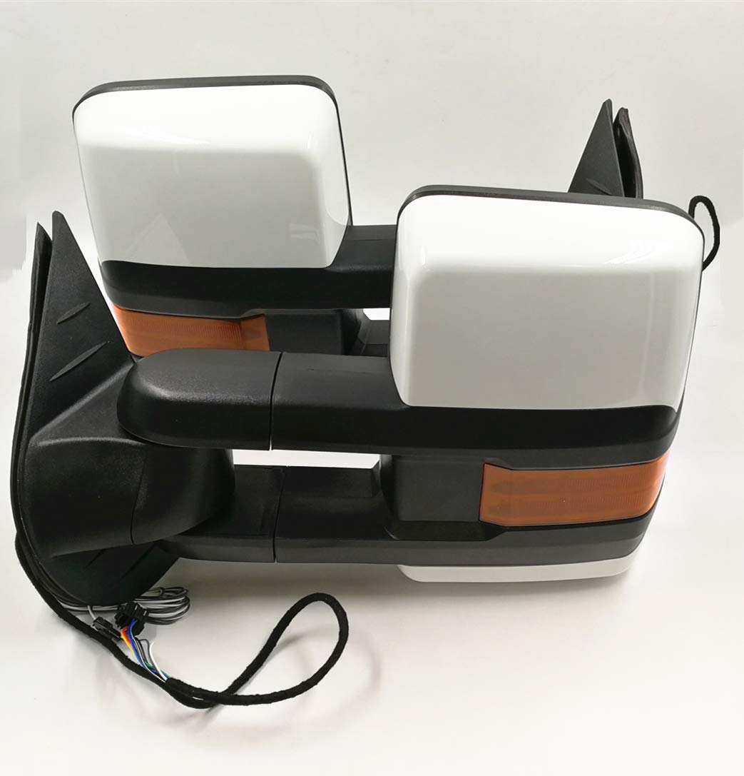 Buy Custom Painted Olympic White 8624 Towing Mirrors for Chevy GMC