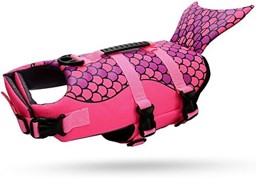 Dog life jackets Coat Vest Cosplay Mermaid Pet Swimming Training Dog Swimsuit (M)