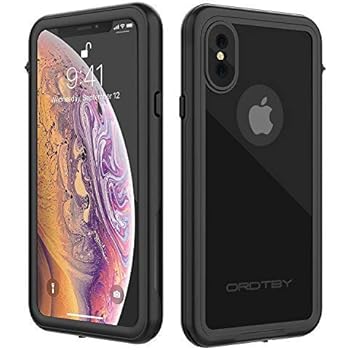 ORDTBY iPhone Xs/iPhone X Waterproof Case, Underwater Full Sealed Cover IP68 Certified for Waterproof Snowproof Shockproof and Dustproof with Built-in Screen Protector for iPhone X/Xs (Black, 5.8inch)