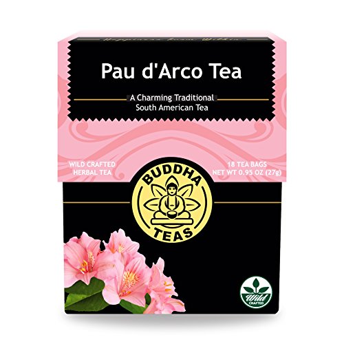 Pau D arco Tea - Wild Harvested, Kosher, Caffeine Free, GMO-Free - 18 Bleach Free Tea Bags