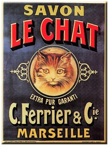 Souvenirs of France - Le Chat Soap Metal Card & Poster (40 x 30cm - 16 x 12in)