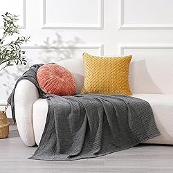 PHF 100% Cotton Muslin Throw Blanket 50" x