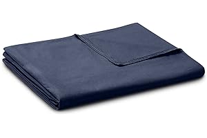 BB BLINBLIN Soft and Breathable Duvet Cover for Weighted Blankets (36''x48'') - Navy Blue Print