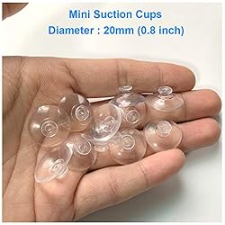 LuluEasy 20mm 10 Pieces Mini Suction Cups Clear