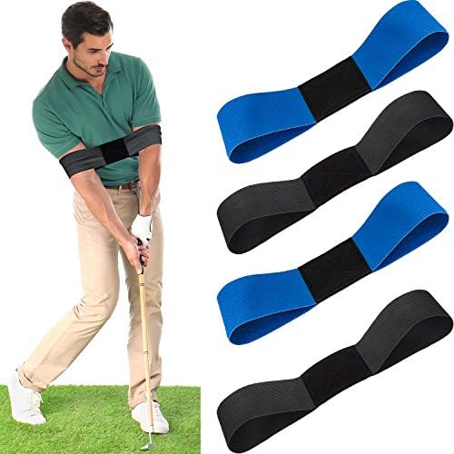 4 Pieces Golf Swing Trainer Golf Swing Arm Band Training Aid Motion Posture Correction Belt for Golf Beginner Wrist Hinge Swing Trainer Smooth Swing Correcting Tools Unisex, Black and Blue 4 Pieces Golf Swing Trainer Golf Swing Arm Band Training Aid Motion Posture Correction Belt for Golf Beginner Wrist Hinge Swing Trainer Smooth Swing Correcting Tools Unisex, Black and Blue