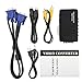 eSynic RCA Composite AV S-Video to VGA Converter Box CCTV DVR PC Laptop to TV Projector VGA Input to VGA Output Video Converter Adapter