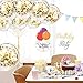60pcs Gold Confetti Latex Party Balloons，12 Inch Latex Party Balloons with Golden Paper Confetti Dots for for Birthday Baby Shower Decoration