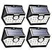 Mpow Solar Lights Outdoor, Bright 20 LED Motion Activated Lights with Wide Angle Lighting, IP65 Waterproof Wireless Security Lights for Garage Front Door Garden Pathway - 4 Pack (Auto On/Off)