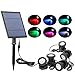 T-SUN Solar Pond Lights, 5 Headlamp RGB LED Spotlights Outdoor Security Light Solar Fish Tank Light, Adjustable Lighting Angle for Garden Fountain, Pond, Pool Decoration Underwater LED Lights