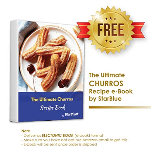 Churro Maker by StarBlue with FREE Recipe e-Book - Cook Healthy and Oil-free Churros in just minutes AC 110-120V 50/60Hz 760W