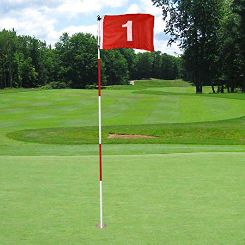 KINGTOP Backyard Practice Golf Hole Pole Cup Flag Stick, Golf Putting