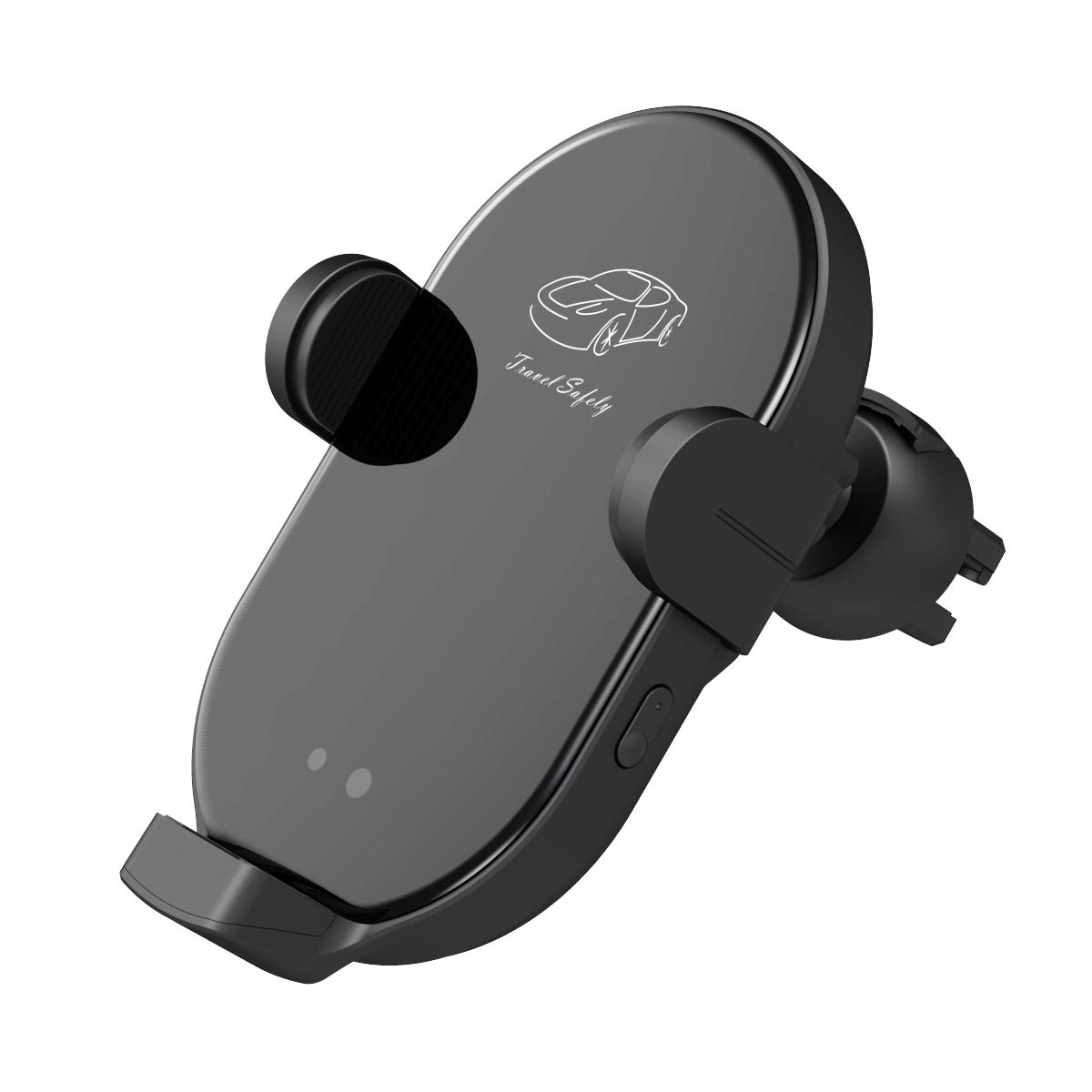 iDVAN Wireless Car Charger, Fast Charging Auto-Clamping, Car Windshield Dash Mount, Air Vent Phone Holder, Compatible all type-c interfaces and Iphone connection CWCB01 Oval