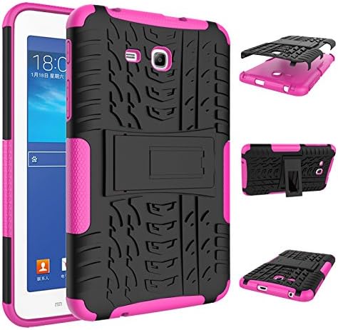 Samsung Galaxy Tab E Lite 7.0 Case, Jeccy Full-body Shock Proof Hybrid Heavy Duty Armor Defender Protective Case with Kickstand PC+TPU Case for Samsung Tab 3 Lite/Tab E Lite 7.0 inch (SM-T113/SM-T110)
