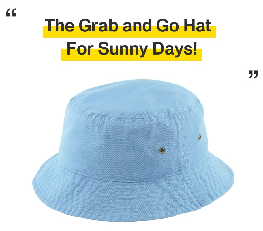 KBETHOS® 100% Cotton Washed Bucket Hat