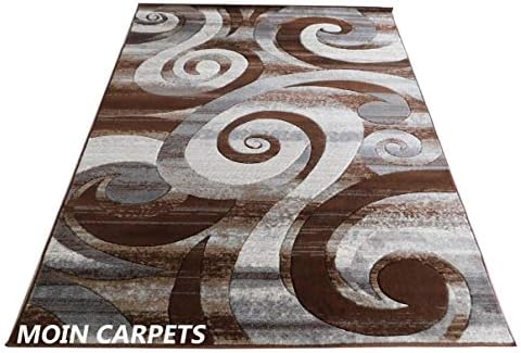 Moin Carpets Contemporary Carpet (Brown, Acrylic, 5 X 7 Feet)