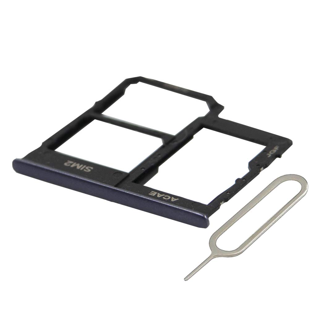 MMOBIEL DUAL SIM Card Slot Tray Holder Replacement Compatible with Samsung Galaxy A31 2020 - Incl. SIM Pin - Black