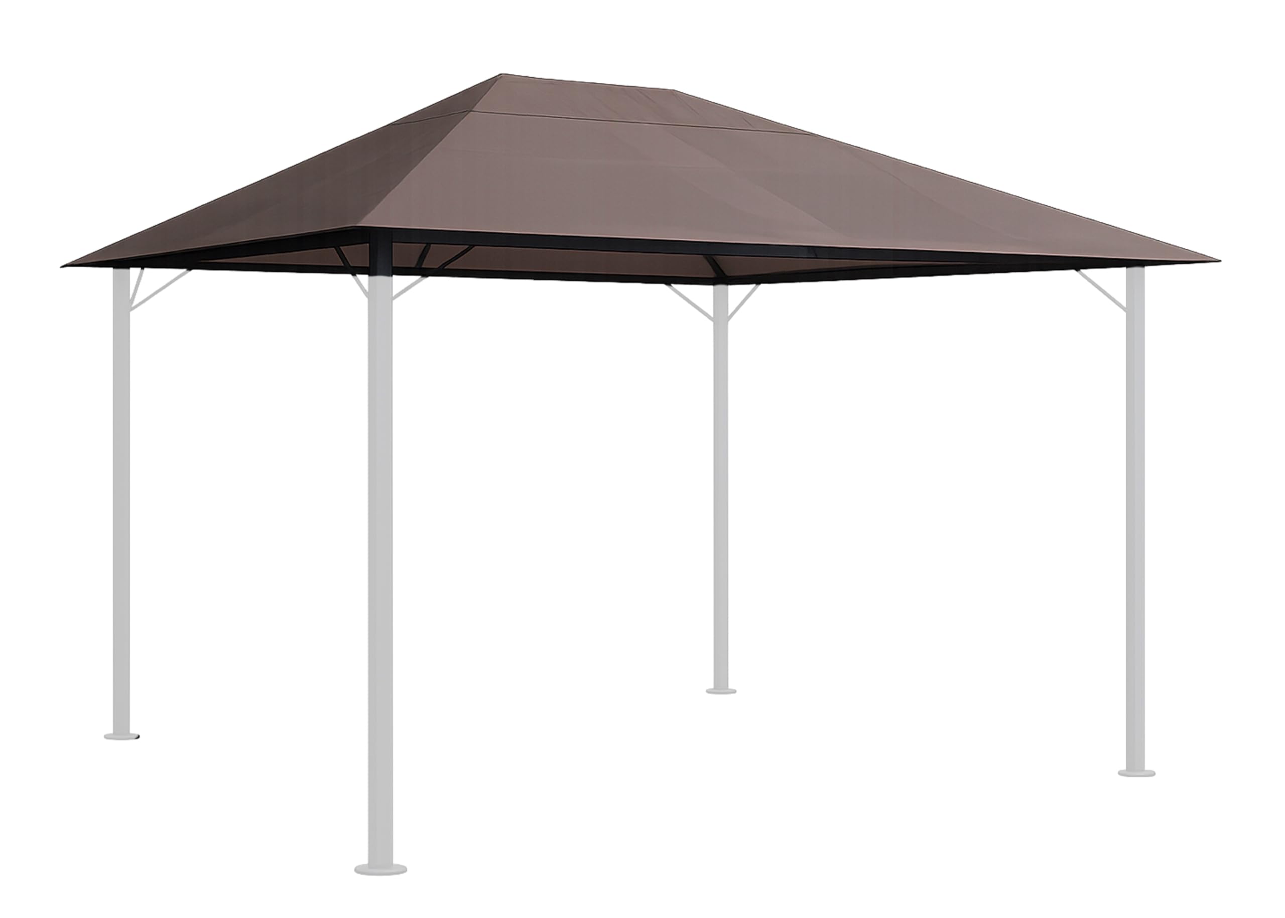 QUICK STAR Replacement Roof for Garden Gazebo 3x4m Brown-Gray