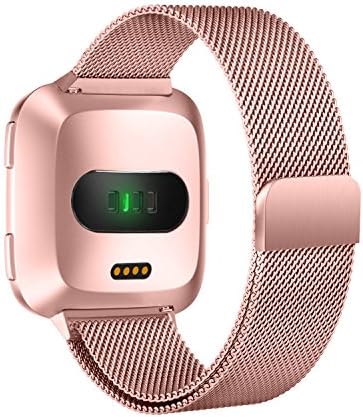 RedTaro For Fitbit Versa Bands Milanese Loop Stainless Steel Strap Replacement with Unique Magnetic Lock for Versa Fitness Smartwatch Women &amp; Men