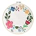Unime Full Range of Embroidery Starter Kit with Pattern, Embroidery Kit Including Embroidery Cloth with Color Pattern, Bamboo Embroidery Hoop, Color Threads, and Tools Kit (Floral Hoop)