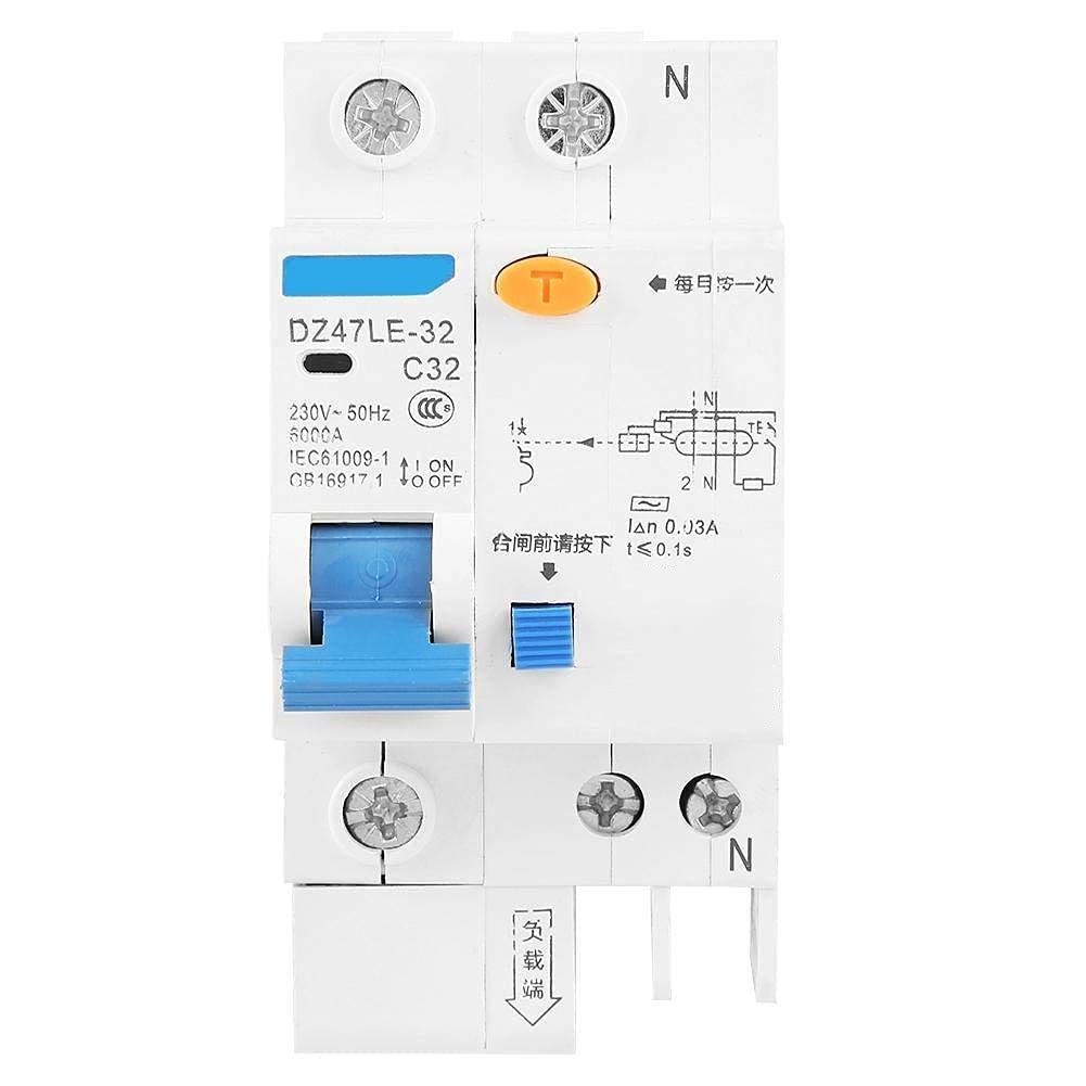 Residual Current Circuit Breaker Circuit Products 30mA 230V DZ47LE-32 1P+N C32 RCCB