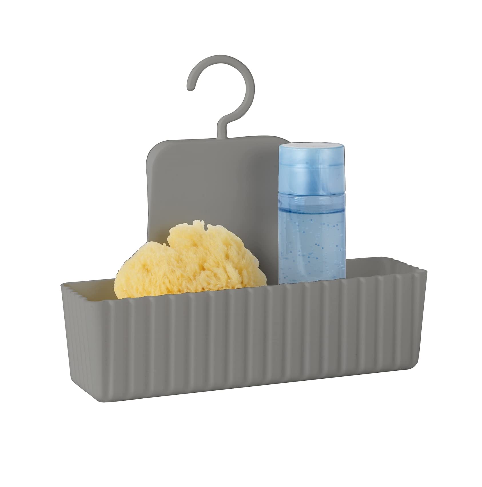 WENKO Allstar Minas Shower Caddy Taupe - Shower Shelf, Wall Basket, Polypropylene, 25.3 x 22.5 x 8 cm, Taupe