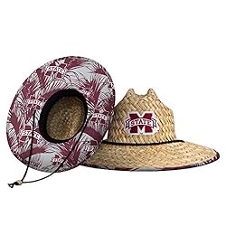 FOCO womens Ncaa College Team Logo Floral Sun Straw