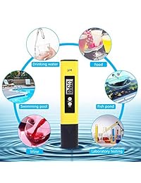 Vshinic PH Tester Digital, Water Quality Tester, Water ph Tester 0.01 PH Alta precisión con rango de medición de 0 14 PH, la mejor herramienta de bolsillo para beber en el hogar, piscinas, acuarios, etc.