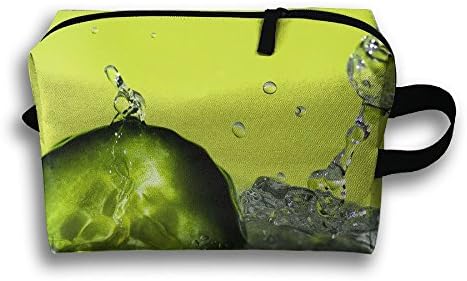 Pengyong Cucumber Splash Falling In Water Small Travel Toiletry Bag Super Light Toiletry Organizer For Overnight Trip Bag