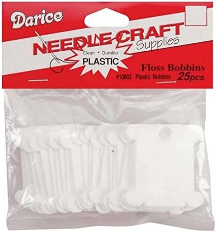 Plastic Floss Bobbins for Embroidery Thread and Yarn 25 each
