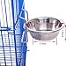 QBLEEV Birdcage Bird Feeder Birds Bowls for Cage Parakeet Food Dish Parrot Feeders Water Bowls Stainless Steel Dishes Coop Cups with Wire Hook for Small Animals Finches Lovebirds[2 Pack]thumb 2