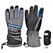 Ski Gloves, Winter Warm 3M Insulation Waterproof Snow Gloves with Free Breathable Face Mask for Skiing, Snowboarding, Motorcycling,Cycling, Outdoor Sports, Men and Women