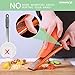 Zester Stainless Steel Grater, Long Ergonomic Handle Cheese, Lemon, Ginger & Potato Zester with Plastic Cover, with Rubber Base (Orange)