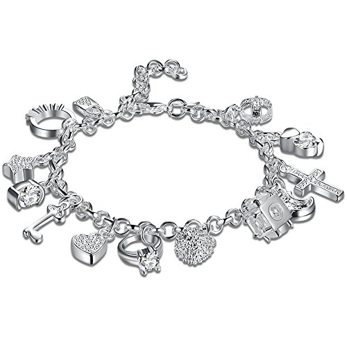 Boosic wedding charms pendant adjustable bracelet for w…