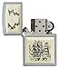 Zippo Scrimshaw Ship Pocket Lighter, Street Chrome