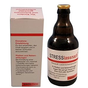 quacksalberei Witzige Bierflasche „Stresslassnach“, Bier 0,33 l