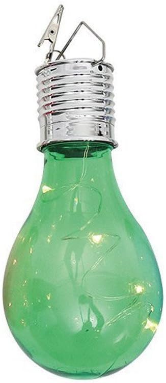 Quace Solar Hanging Light Bulb With Copper String Light Inside - Green Color