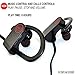 Bluetooth Sport Headphones with Mic offered by PHI Sports & Outdoors. High Definition Sound with Bass, Noise Cancelling, IPX4 Sweatproof, Secure Fit, & 6-8 Hrs Playtime. Carrying Case Included(Black)