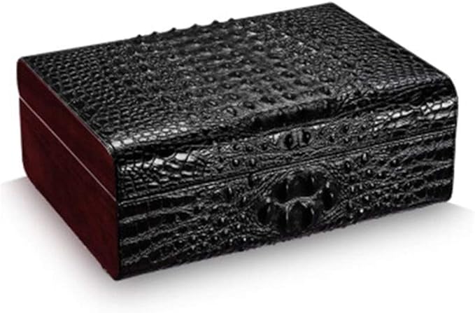 8HAOWENJU Caja de cigarros, Piel de cocodrilo, Piel de cocodrilo