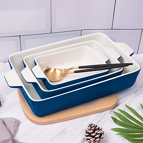 Bakeware Set, Krokori Rectangular Baking Pan Ceramic Glaze Baking Dish