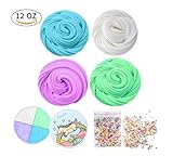 Niolio Fluffy Slime,Fluffy Floam Slime Soft Scented Sludge Stress Relief Toy for Kids and Adult 4 Colors