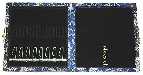 8-Reed Oboe Reed Case Silk with clips (Blue/Silver)