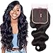 Star Show Brazilian Hair Body Wave Closure 5x5 Inch Lace Closure 100% Human Hair Closure One Piece For Sale Natural Color(12 inch 5x5 Closure)
