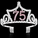 BABEYOND Crystal Rhinestone Birthday Tiara Headband Happy Birthday Crown with Replaceable Age Numbers (Crown with replaceable numbers 0-9)