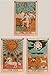 Tarot Flag Tapestry - The Sun, The Moon and The Star - Bohemian Cotton Printed Hand Made Wall Hanging Tapestries with Steel Grommets, Beige, Pack of 3 primary