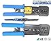 RJ45 Professional Heavy Duty Crimp Tool Ethernet Connector Crimper Cutter HD Crimping Wire Cable Stripper Stripping Blades for EZ End Pass Through RJ-45 RJ12 RJ11 Legacy Connectors