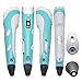 3D Printing Pen, IVSO® Intelligent 3D Printing Pen ABS Fibrous Material and Power Supply with Temperature Display for Drawing and Doodle Model Making Arts & Crafts Drawing. (Green)