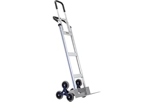 VEVOR Stair Climbing Cart, 550 lbs Load Capacity, Aluminum Hand Truck Dolly with Dual Handles, Integrated Frame & Nonslip Rub