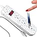 Power Strip,Outdoor Power Strip Weatherproof,Electric Shock Proof,6ft Extension Cord,3 Outlets,for Cruise Ship,Office,Garden,Kitchen,1 Year Warranty and $1,000,000 Ultimate Lifetime Insurance[1-Pack]