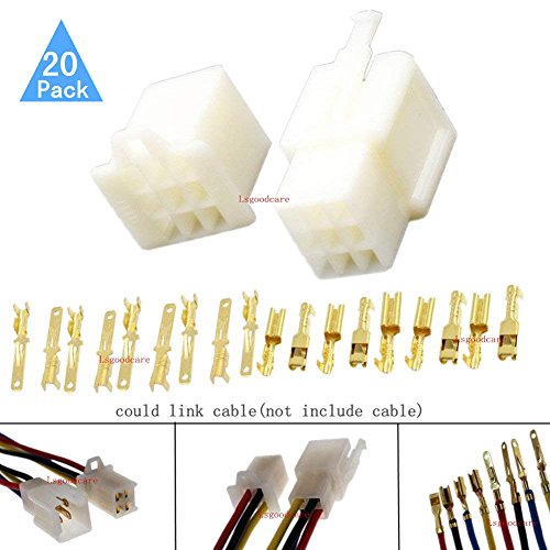 Lsgoodcare 2.8MM 9Pin Way Automotive Electrical Wire Connector Male Female Cable Terminal Plug Kits for Motorcycle Bike Car-Pack of 20